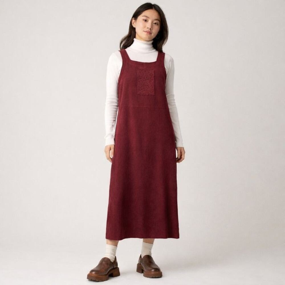 Vtg Mosaic Overall Jumper Maxi Dress Size 12 Teacher Modest Academia Cottagecore